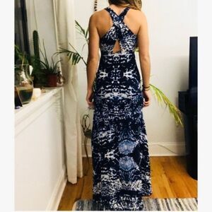 INTERMIX high-low silk maxi dress w/ zipper front S